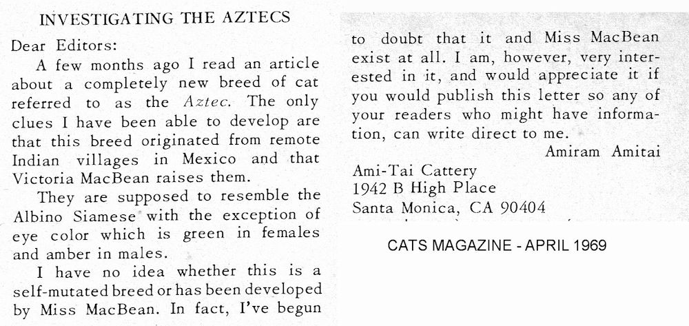 Aztec breed from 1969