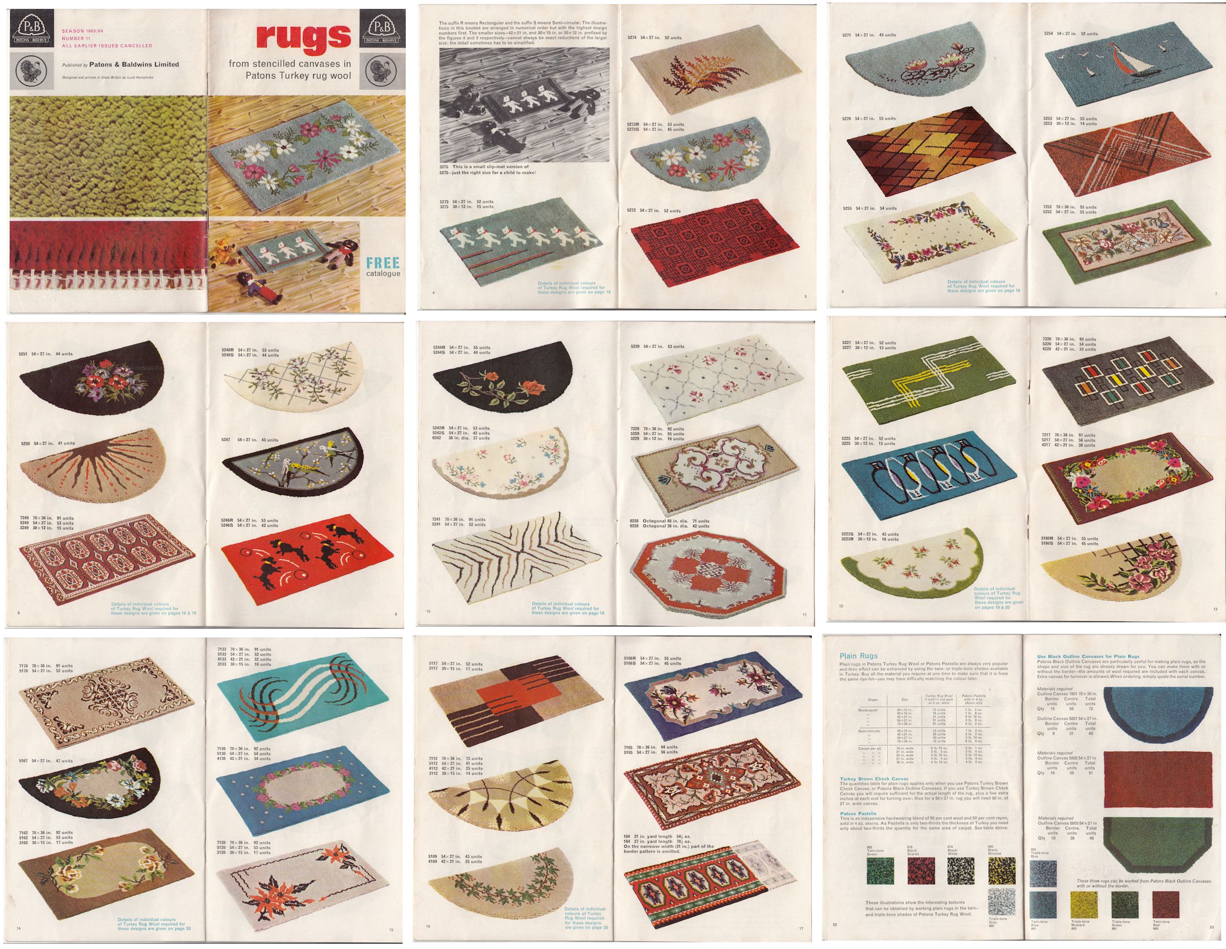 patons rugs issue 11 1963-64