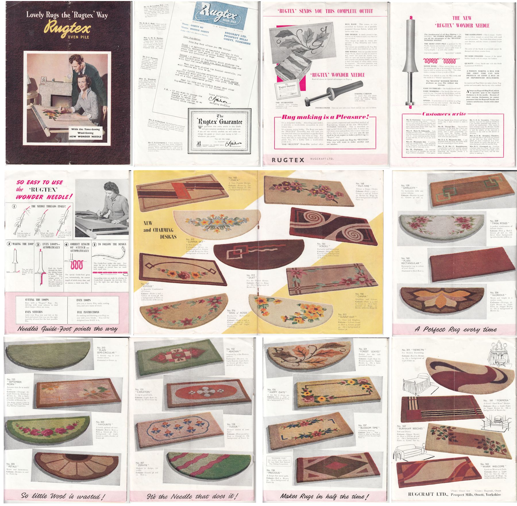 rugcraft rugtex booklet patterns
