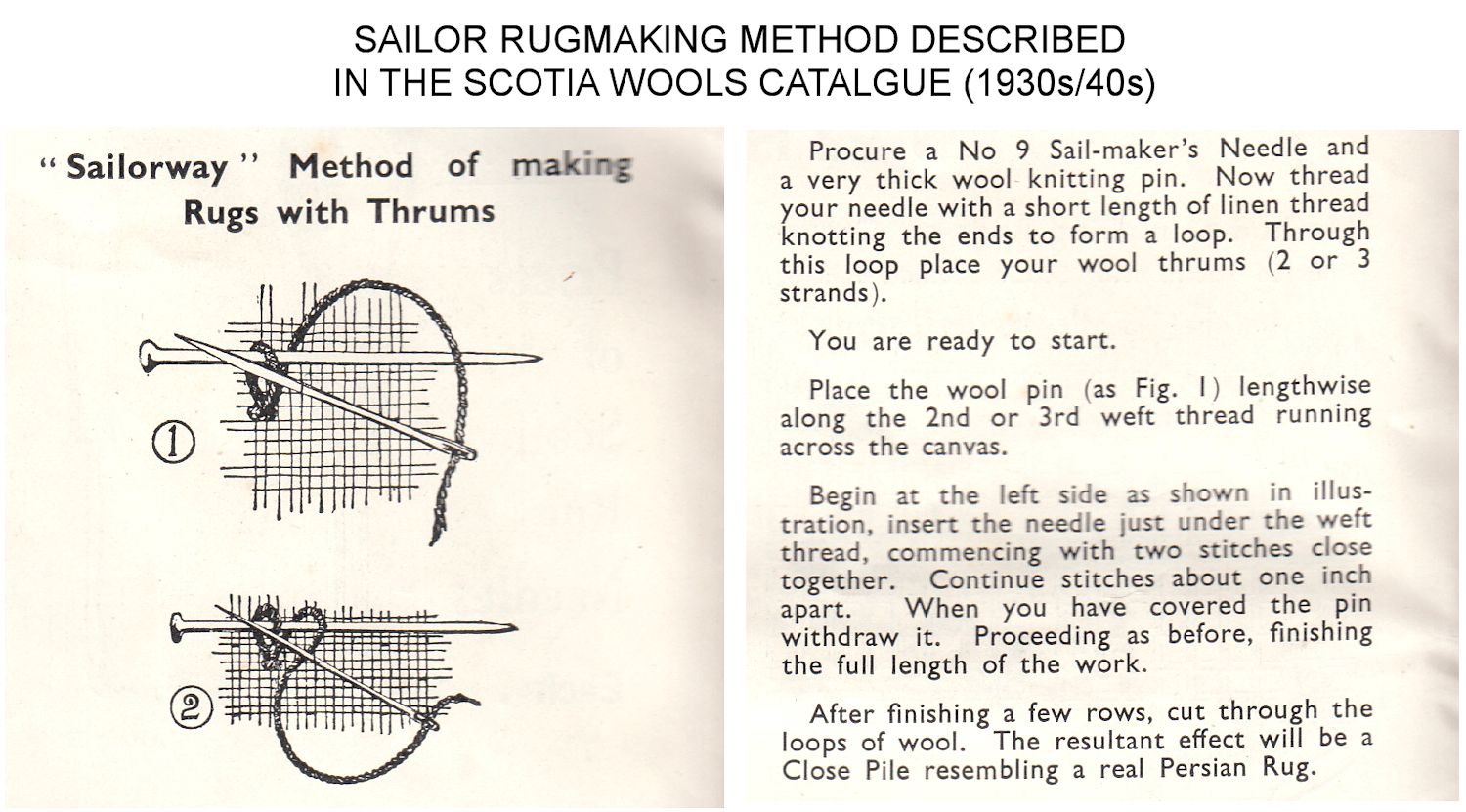 sailmakers rug method