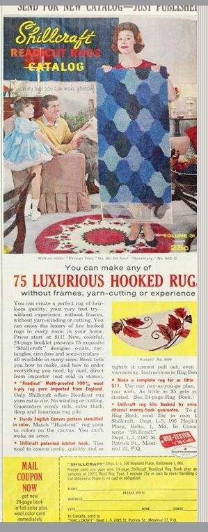 Shillcraft Readicut latch hook rug 100% 6 Ply WOOL 36 Round