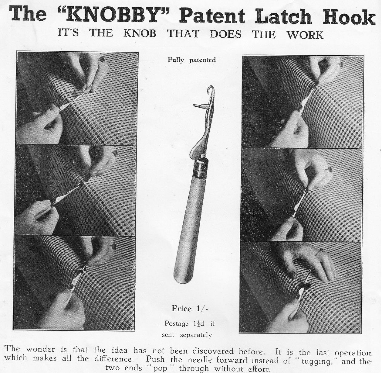 RUG-MAKING HISTORY - THE LATCH-HOOK
